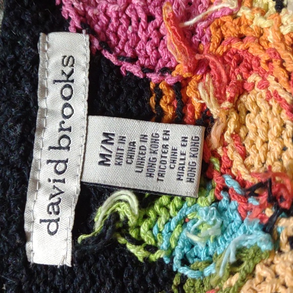 David Brooks Floral Print Silk Blend Sweater - Medium - Picture 4 of 6